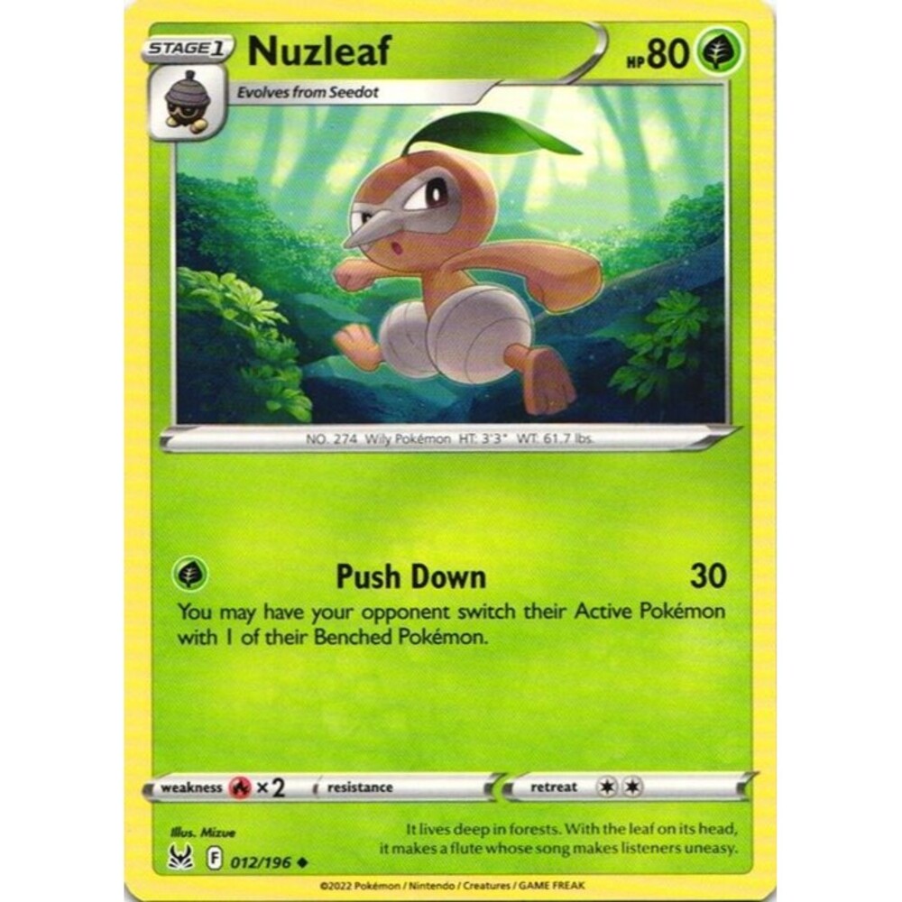 Nuzleaf #12 Pokemon Lost Origin